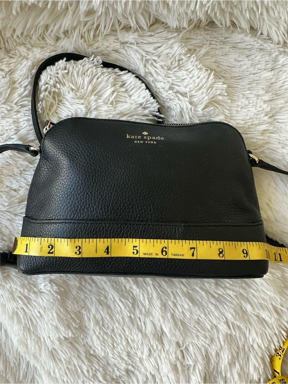 Kate Spade Southport Avenue Hanna Black Pebbled Leather Crossbody Shoulder Bag